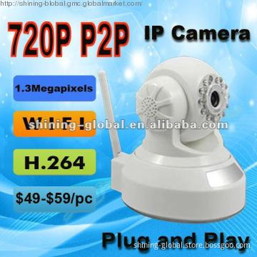 TI solution H.264 P2P Wifi security camera, wireless webcam.ip camera